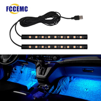 5V LED Car Interior Ambient FootLight with USB Backlight Lighting Auto Decorative Atmosphere Neon Lamp Vehicle Accessories