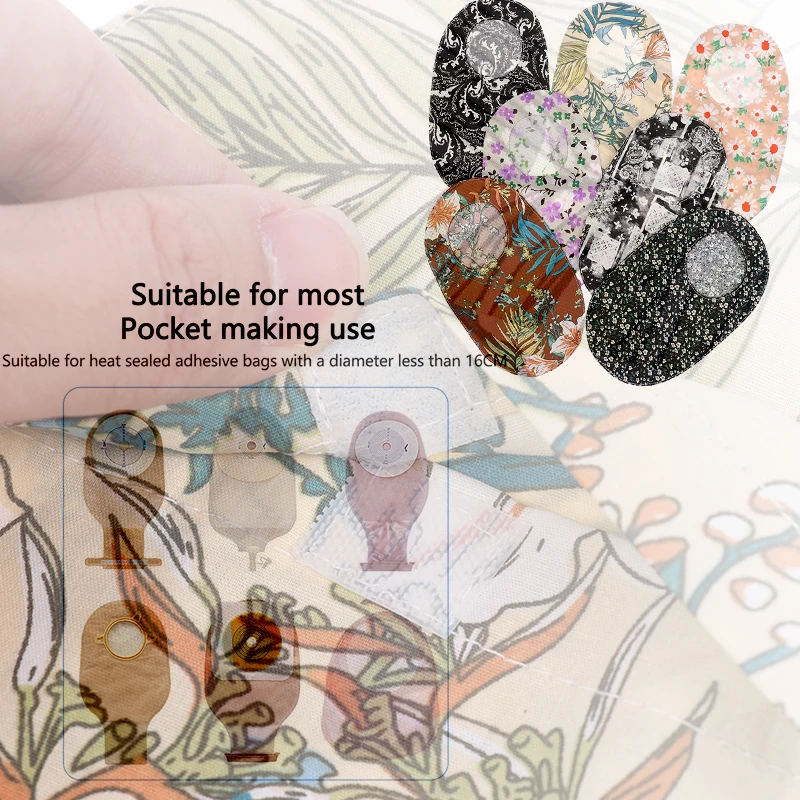 Gedrucktes Muster, Stoma-Schutz, Stomabeutel-Abdeckungen, Kolostomie-Abdeckung, Stomabenubehör, waschbar, universelles Stoma-Pflege-Zubehör