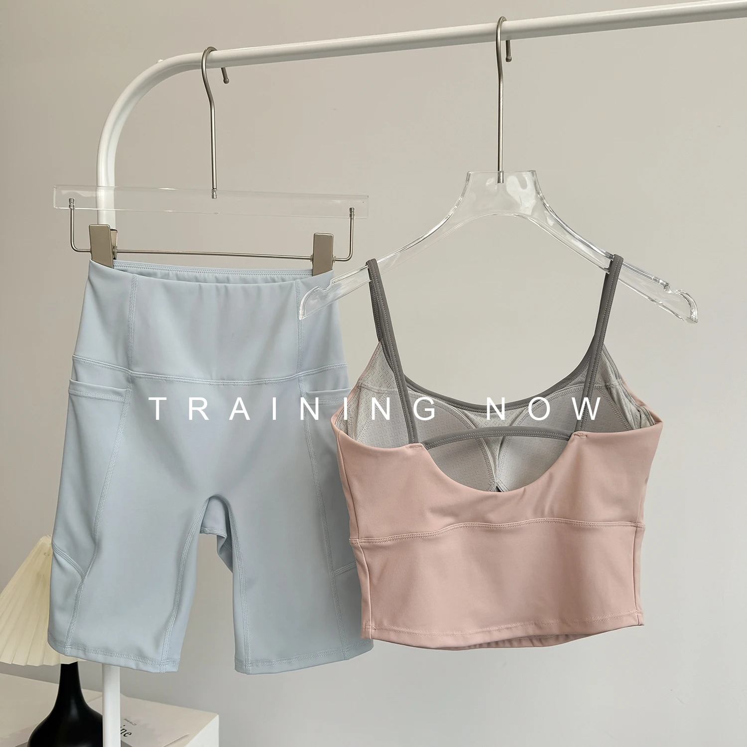 

Morning running suit women's summer high-end Pilates suspender yoga clothing vest high-waist sports fitness cycling pants