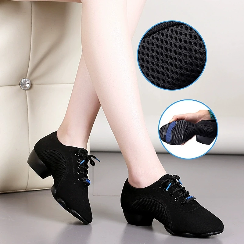 CANVAS Latin Dance Teacher Shoes Men Women Dance Shoes Modern Square Dance Shoes Precisely Dancing JAZZ Sports Shoes