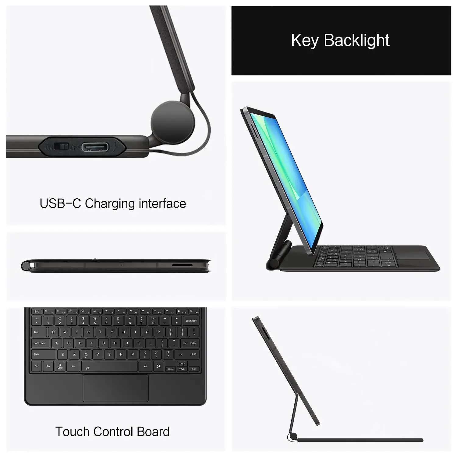 Magic Backlight Keyboard Folio For Samsung Galaxy Tab S10 FE+ 13.1