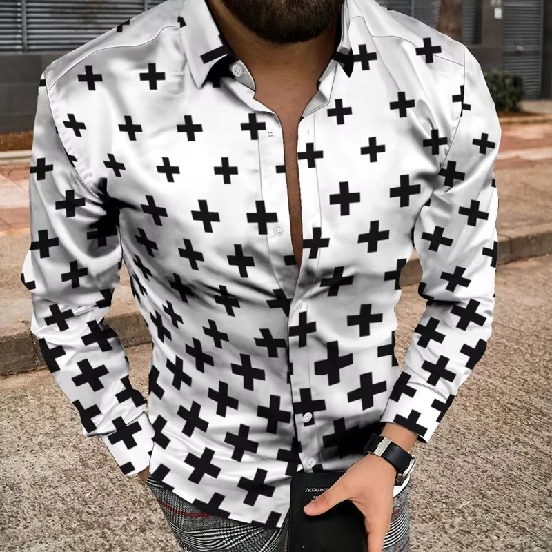 

Men's spring and autumn casual long-sleeved shirts, handsome, fashionable and versatile new top