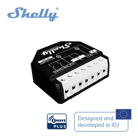 Shelly Wave 2PM AU/EU Z-Wave smart switch 2 channel 16 A Control measure power consumption wide range home appliances