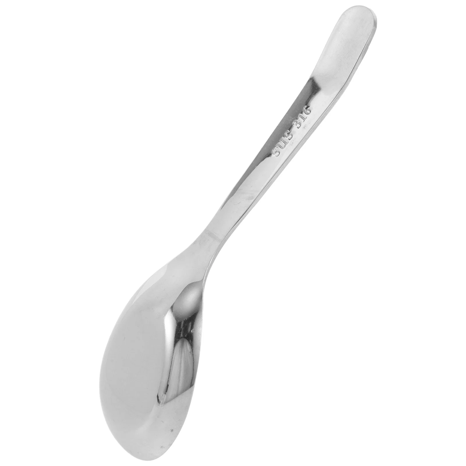 

Stainless Steel Spoons 5.3 Inch Long Handle Asian Soup Spoon For Rice Cereal Stirring Salad Mixing Serving Utensils Dinner