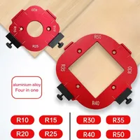 Woodworking Router Templates R10-R50 Radius Jig Cutting Fillet Template Wardrobe R-angle Arc Template Aluminum Round Corner Mold