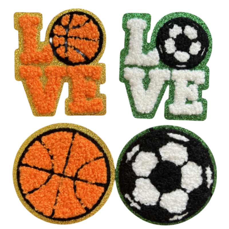 Football Patch Sports Ball Iron On/Sew On - Appliques for Clothing Embroidery Supplies