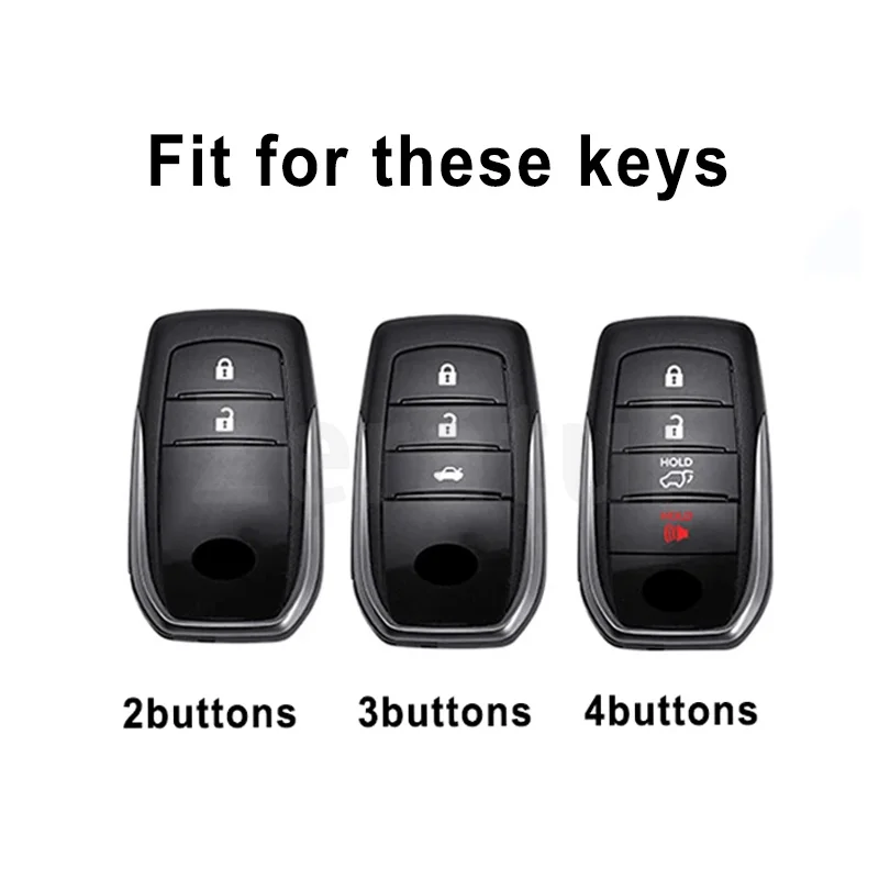 TPU Shell Fob Holder Key Case Cover For Toyota Aygo Camry Corolla Chr Rav4 Auris Avensis Prius Land Cruiser 200 Prado Crown