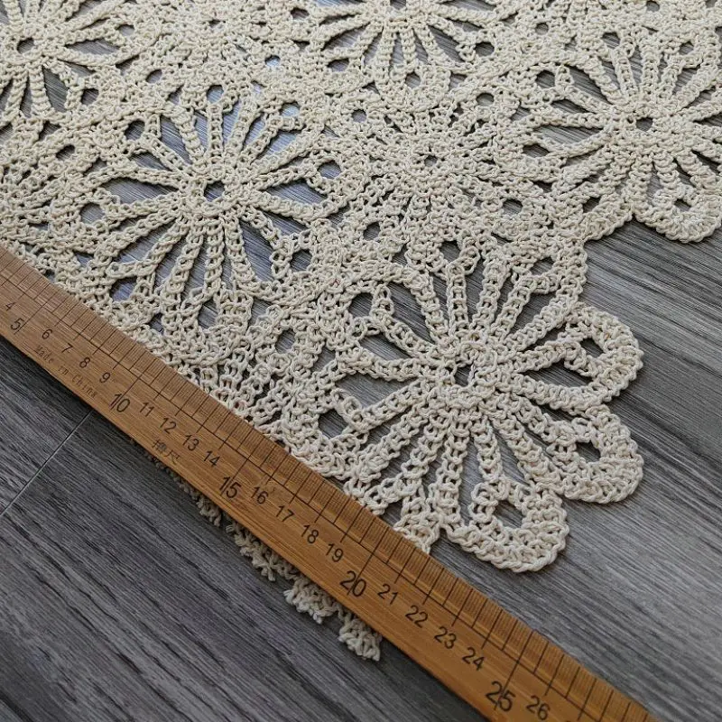 Tissu en dentelle pour jupe en coton pour femme, tissu creux, motif carré, vêtements de bricolage, littérature, été, ins