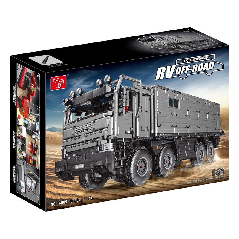 IN STOCK T4009 High-tech Technical RC 8X8 Off-Road RV Building Blocks Bricks Assembling Model Construction set for boys Toy Gift