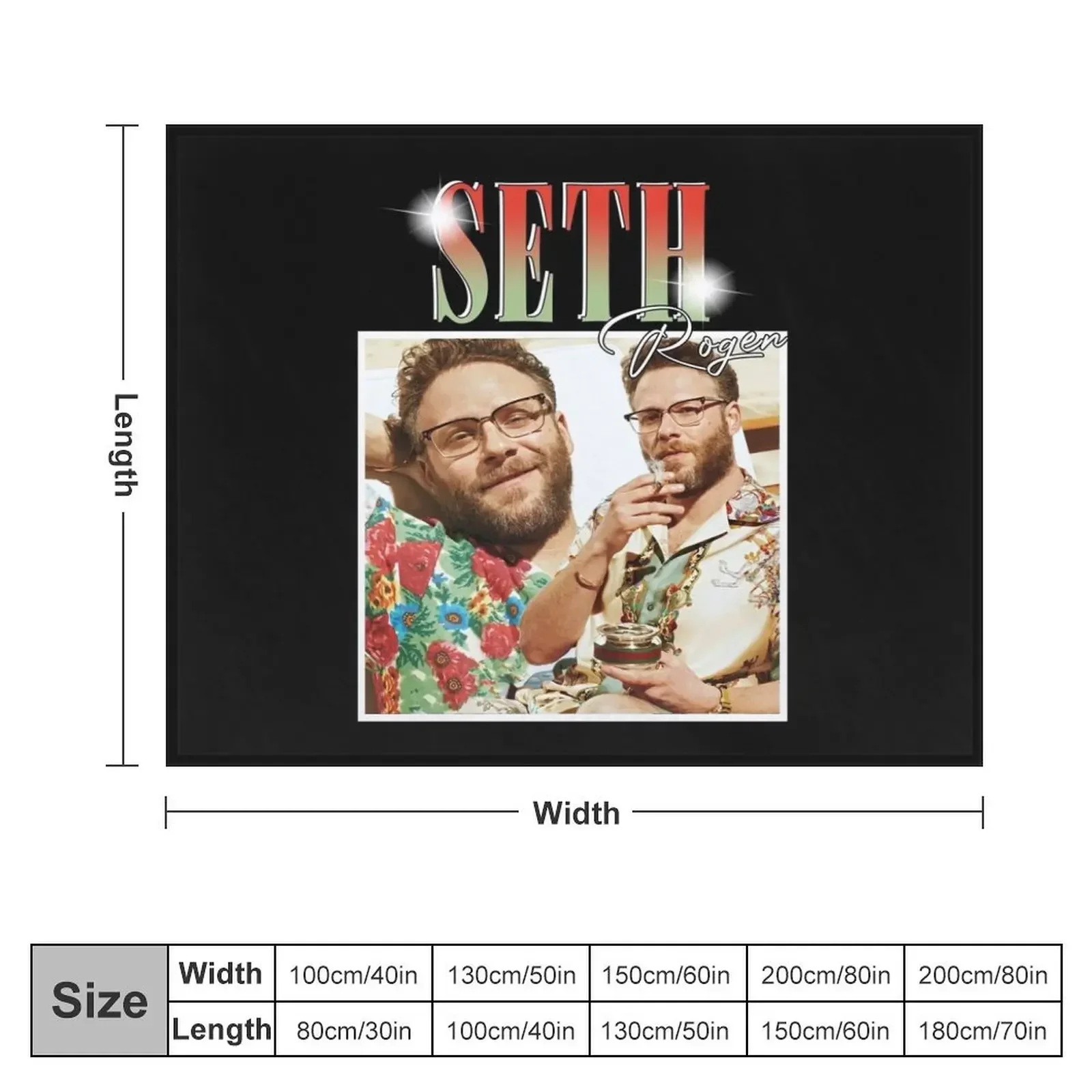 Birthday Gift Seth Rogen Awesome for Movie Fans Throw Blanket Custom Blankets For Baby Blankets