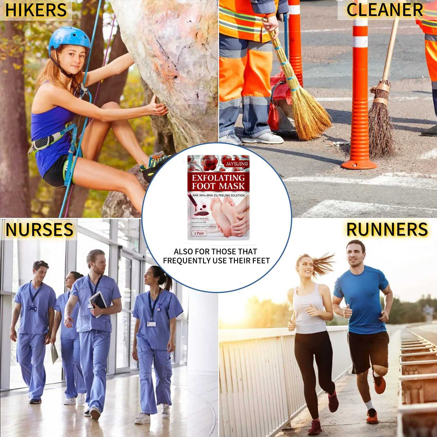 1/4/8 Paar Peeling-Fußpeeling-Maske, Pediküre, Peeling, abgestorbene Haut, Entferner, Socken, Fußpflege-Werkzeug für Ehefrau, Ehemann, perfektes Geschenk