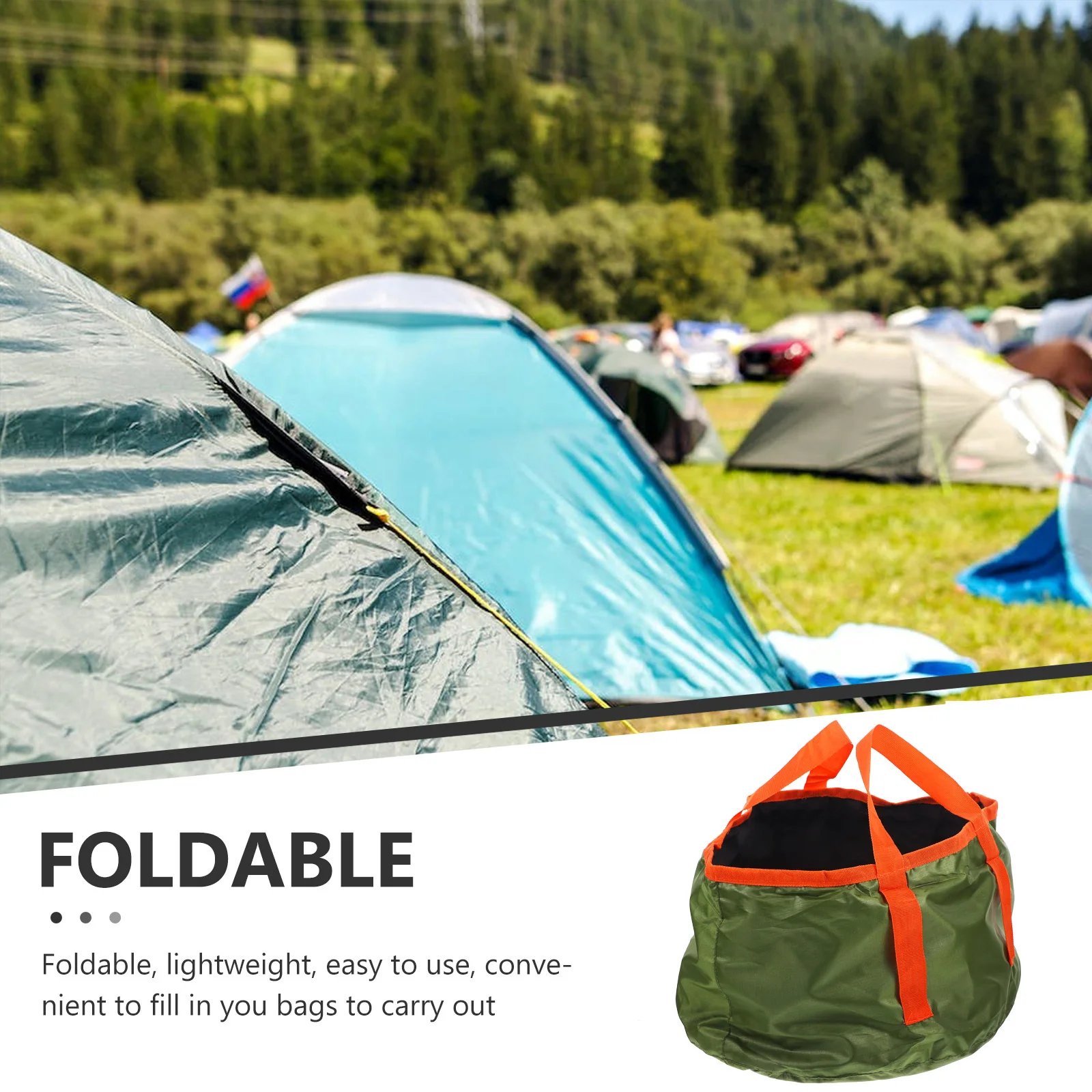 

1Pcs Portable Water Basin Foldable Lightweight Camping Basin for Outdoor Sports Hiking Travel Waterproof Rainproof Easy Clean