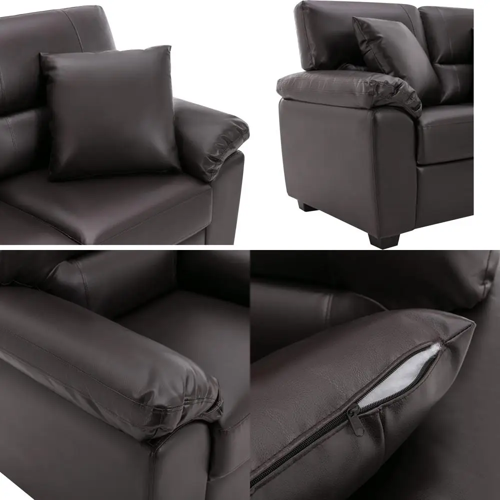 

Luxury Comfortable Leather Loveseat and Sofa Set for Living, Office, and Lounge Rooms