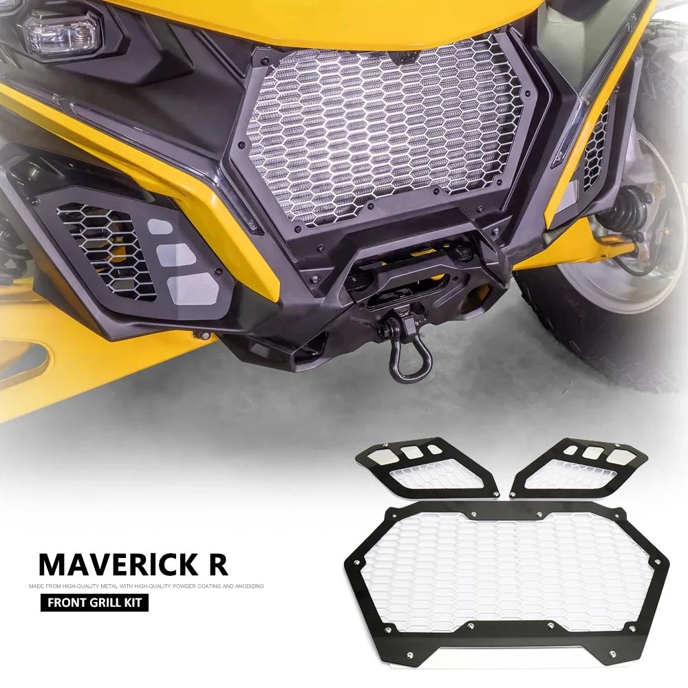 

New UTV For Can-Am Can Am MAVERICK R 2024 2025 Maverick R Accessories Front Grill Kit Radiator protection