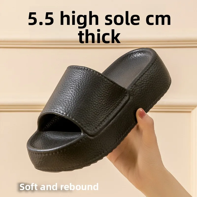 New Thick Sole EVA Slippers for Women Fashion Home Platform Slippers for Summer Outwear Non Slip Elevated Slippers for Women