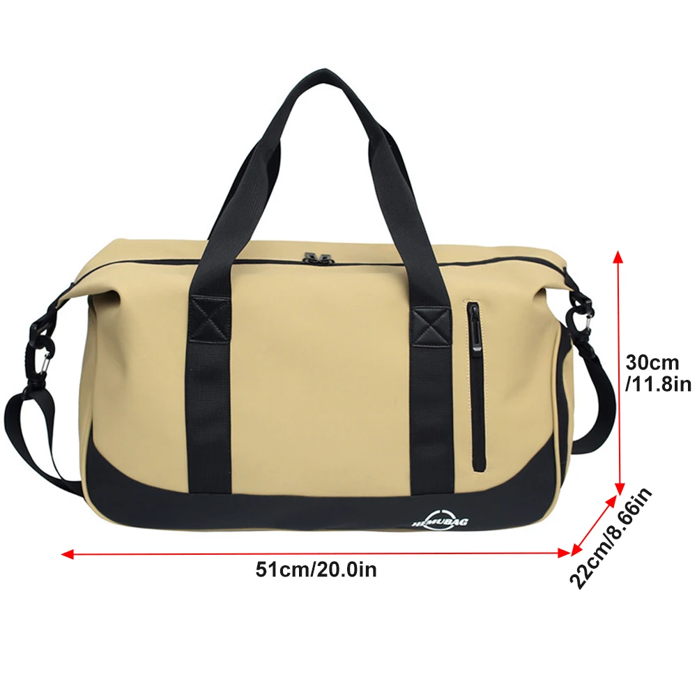 Gym Bag for Women Men, Small Duffel Bag for Sports, Weekend Getaway, Waterproof Dufflebag with Shoe and Wet Clothes Compartments