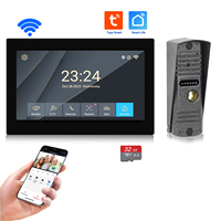 Video Intercom System 1080P Video Doorbell Phone Camera, WiFi Touch Monitor, 32G Card Auto Record TUYA APP 2 Way Intercom Unlock