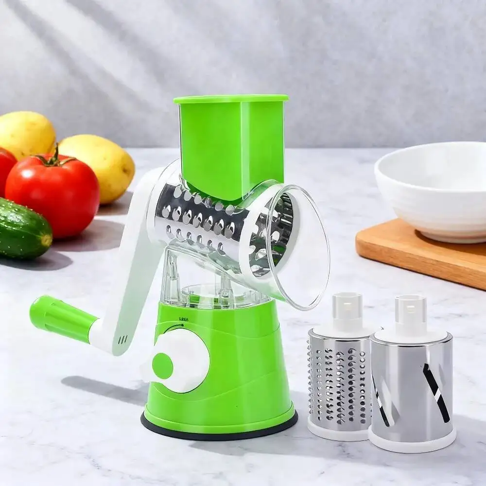 

Multifunctional Roller Vegetable Cutter Hand Crank Kitchen Tool For Potato Carrot Shredding Slicing Grating