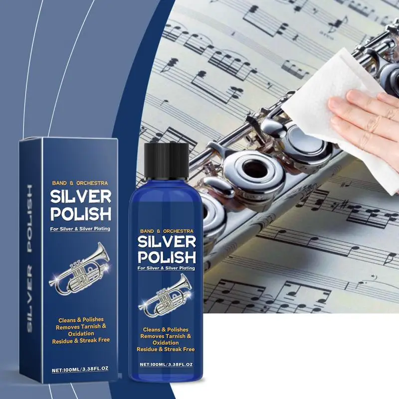 Silver Cleaner Jewelry Tarnish Remover Multipurpose Trumpet Polish Silver Jewelry Polish Sterling Silver Polish Silver Tarnish