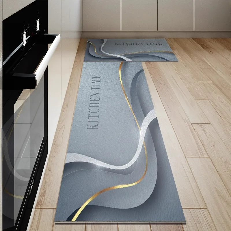 

Kitchen Floor Mat Pvc Leather Waterproof Carpet Oil-proof Mat Home Decoration Rug Alfombra De Cocina