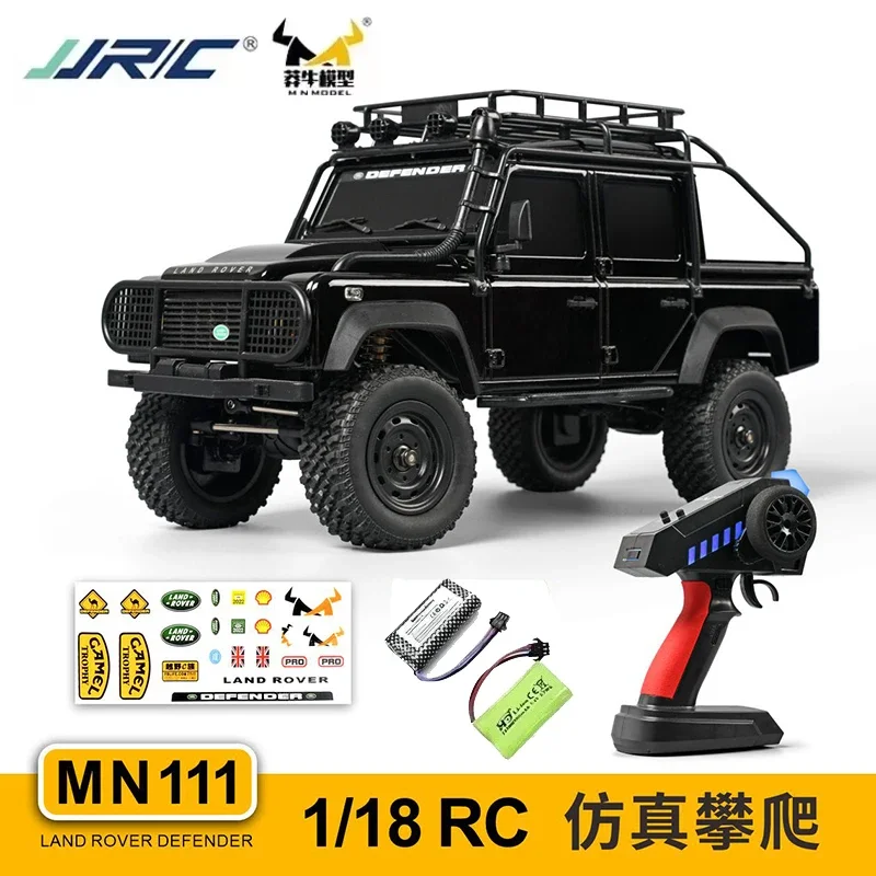 Mangmiu1:18 MN111 Model Land Rover Defender Model 4 Drive Mountain Bike Off-road Climbing RC Remote Control Car for Boys Gift