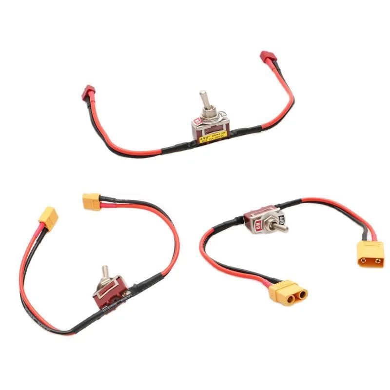 1PC RC Aircraft Drone Battery ESC Connecting Adapter Large Current High Load Switch with T plug/XT60/XT90 Connector Power ON-off