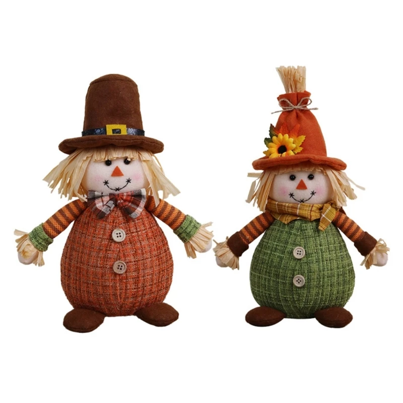 

Scarecrow Figure Autumn Seasonal Decoration Charm House Desk Festival Ornament Dropship