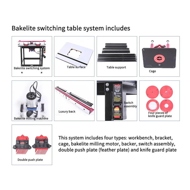 DPS0001 Desktop Electric Wood Milling & Engraving Machine Flip Over Table System Mdf Worktop Carpentry Lifting Workbench AC 220V