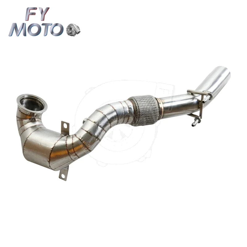 For Golf MK7 MK7.5 GTI EA888 catless with HS heat shield 2013+ Exhaust Downpipe