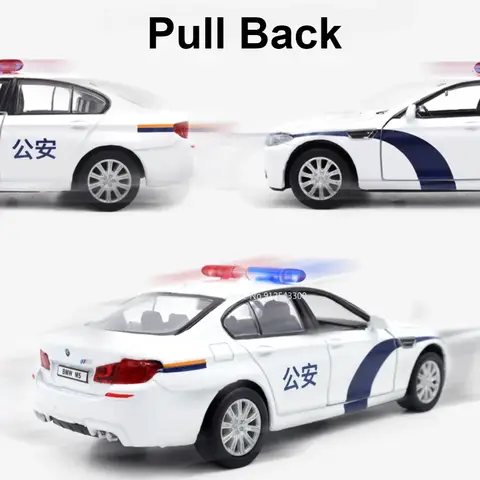 1:36 Skala BMW M5 Ford Mustang Volkswagen T-ROC Polisbilmodell Leksakslegering Gjuten Dörrar Öppnade Fordon för Modeller Pojkar Presenter 8 best sales M5 pressgjuten - №8