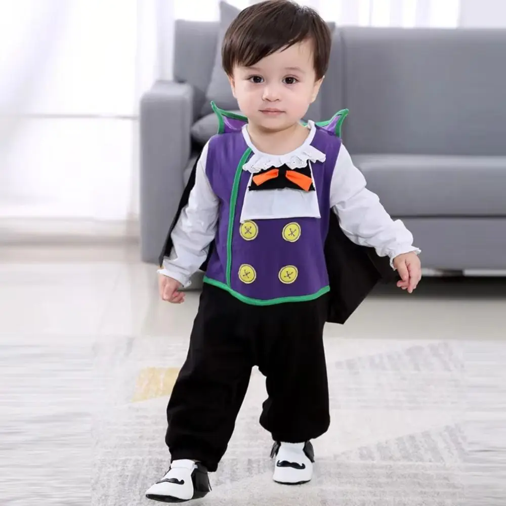 Bat Halloween Costumes with Cloak Cotton Halloween Clothes Comfortable Long Sleeve Infant Jumpsuit Halloween Party Dress Up