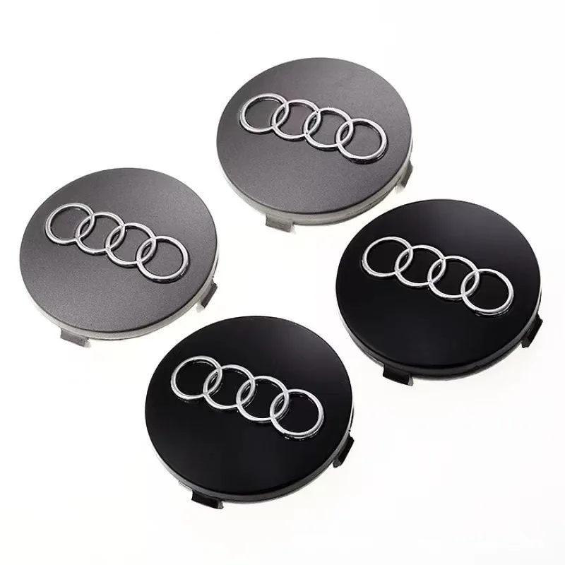 

4PCS 60mmHub Caps Car Wheel Center Caps For Audi Hubcap A3A4LA6LQ3Q5LQ7A5A7Q2L Tire Center Mark Cover Car Logo 2026 New Style