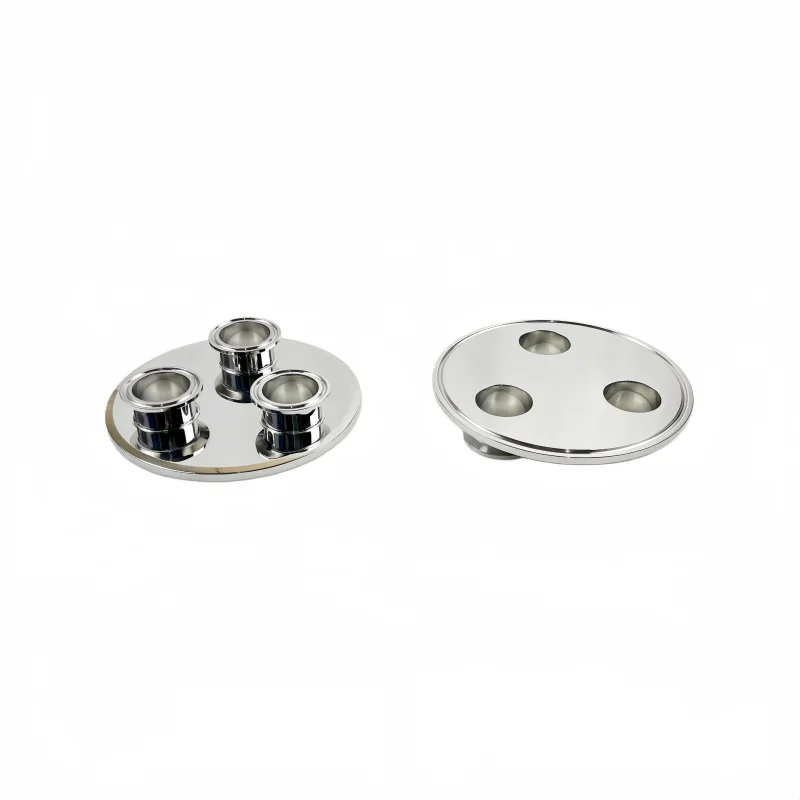 6inch FlanegOD167mm TC Sanitary Flat Cover/ Cap With 1.5