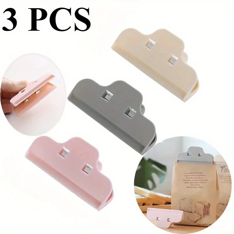 

3 Pcs Moisture - proof Freshness Food Clips: Snack Sealing Sealer, Kitchen Must - have