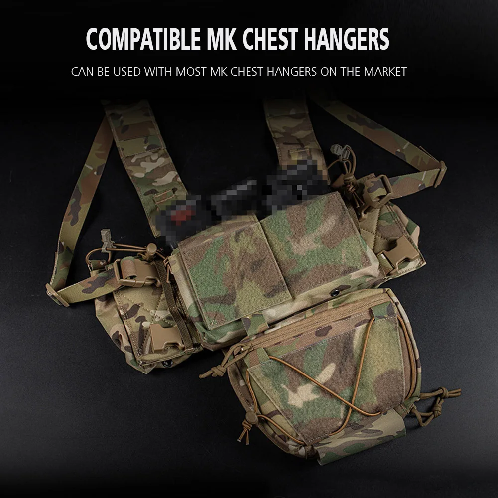 Tactical Vest Drop Pouch for MK3 MK4 JPC CPC FCPC D3 Airsoft Militar Vest Equipment With Shoulder Strap Quick Release Rail