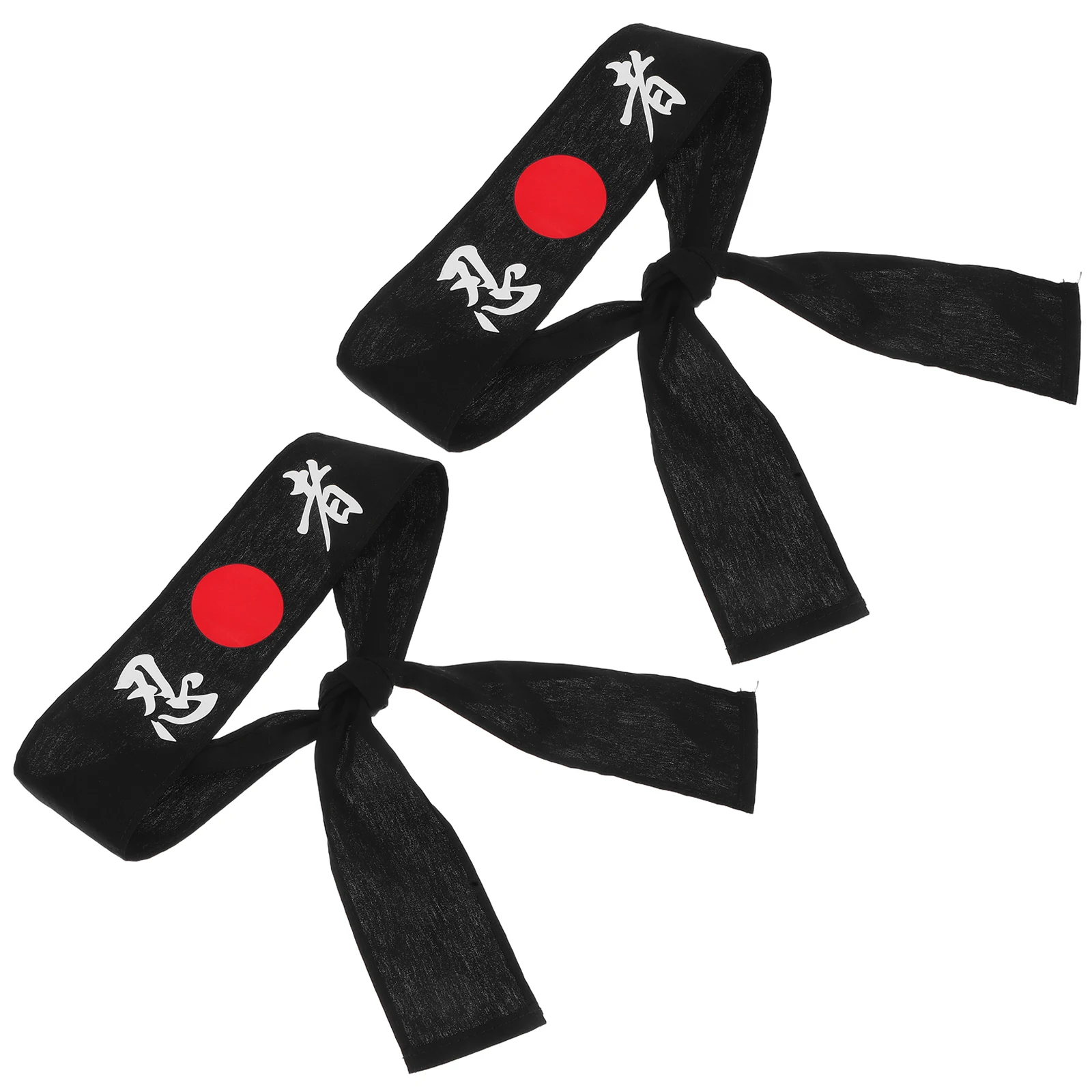 

2pcs Japanese Karate Hachimaki Headband Headgear Durable Cotton Adjustable Fit For Martial Arts Cooking Kitchen Party