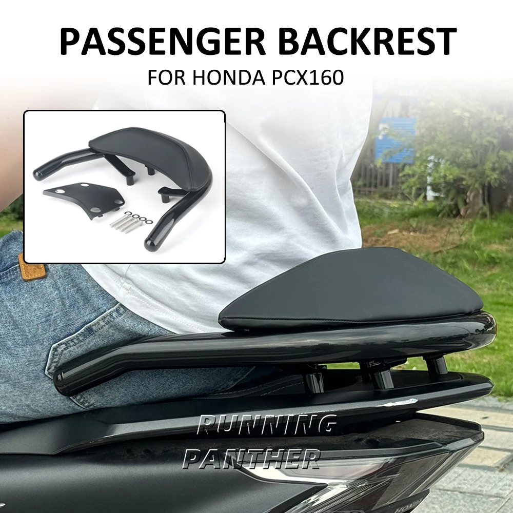 NEW For Honda PCX160 PCX 160 Motorcycle Black Rear Passenger Seat Tailstock Backrest Back Rest Cushion Pad