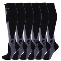 Calcetines de compresión hasta la rodilla para hombre y mujer, calcetín médico para correr, ciclismo, fútbol, baloncesto, entrenamiento al aire libre, 3/6/7 pares