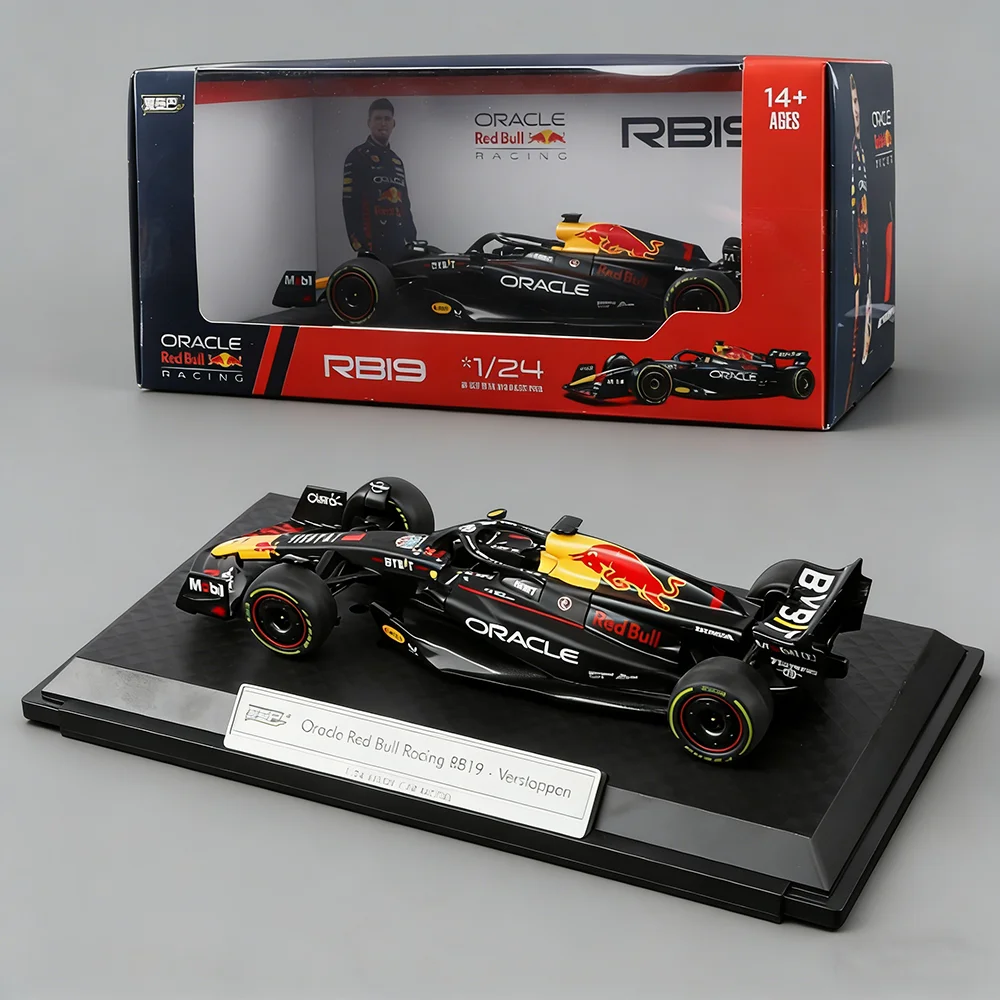 1-24-f1-oracle-red-bull-racing-rb19-verstappen-модели-автомобиля-из-сплава-литья-под-давлением-игрушки-слайд-вперед-изысканный-корпус-миниатюрные-автомобили-подарки