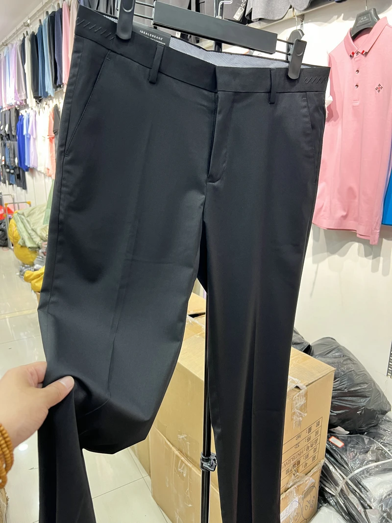 

Casual Busin Long Pants Dra Workwear ex Summer Faion Ci Sle Polyester Viscose Spandex Blend Dad Clothes