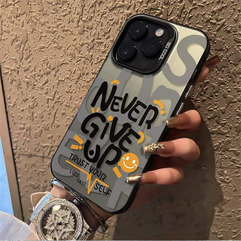 لا تتخلى أبدًا على حافظة هاتف الرسالة لهاتف سامسونج A56 حافظة لهاتف سامسونج A36 A16 A55 A53 A54 A52 S25 Ultra S24 Plus S23 S21 FE S22