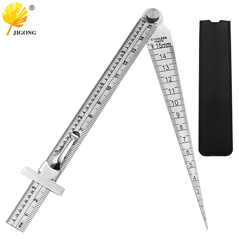 Wedge Taper Ruler Stainless Steel Welding Taper Feeler Gauge Depth Ruler Hole Inspection For Measurement Tool 