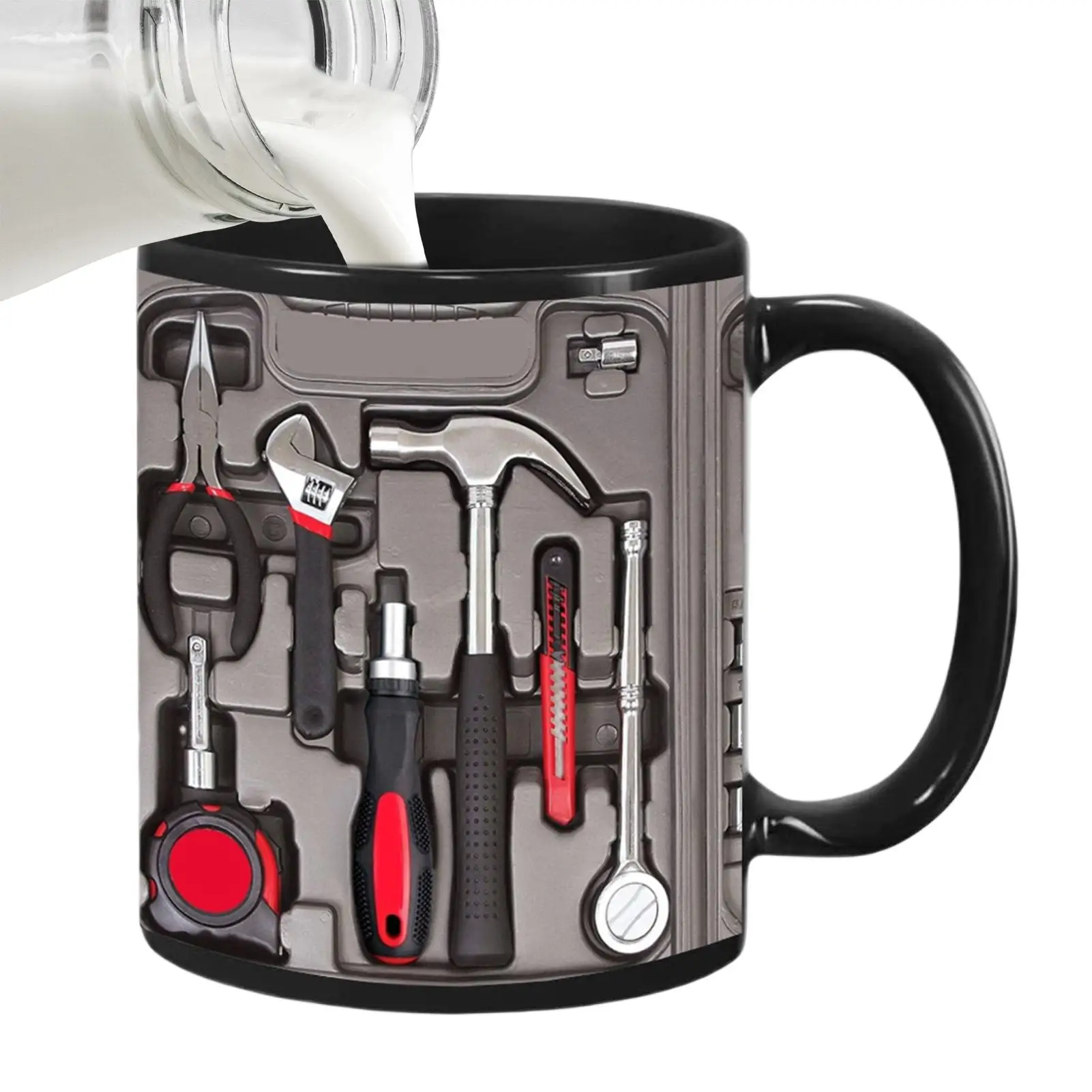 Picture 3: Mechanic coffee mug Ceramic Toolbox Design Mechanic Water Cup Wrench Pattern Sturdy Mechanic Mug Gift  ﻿