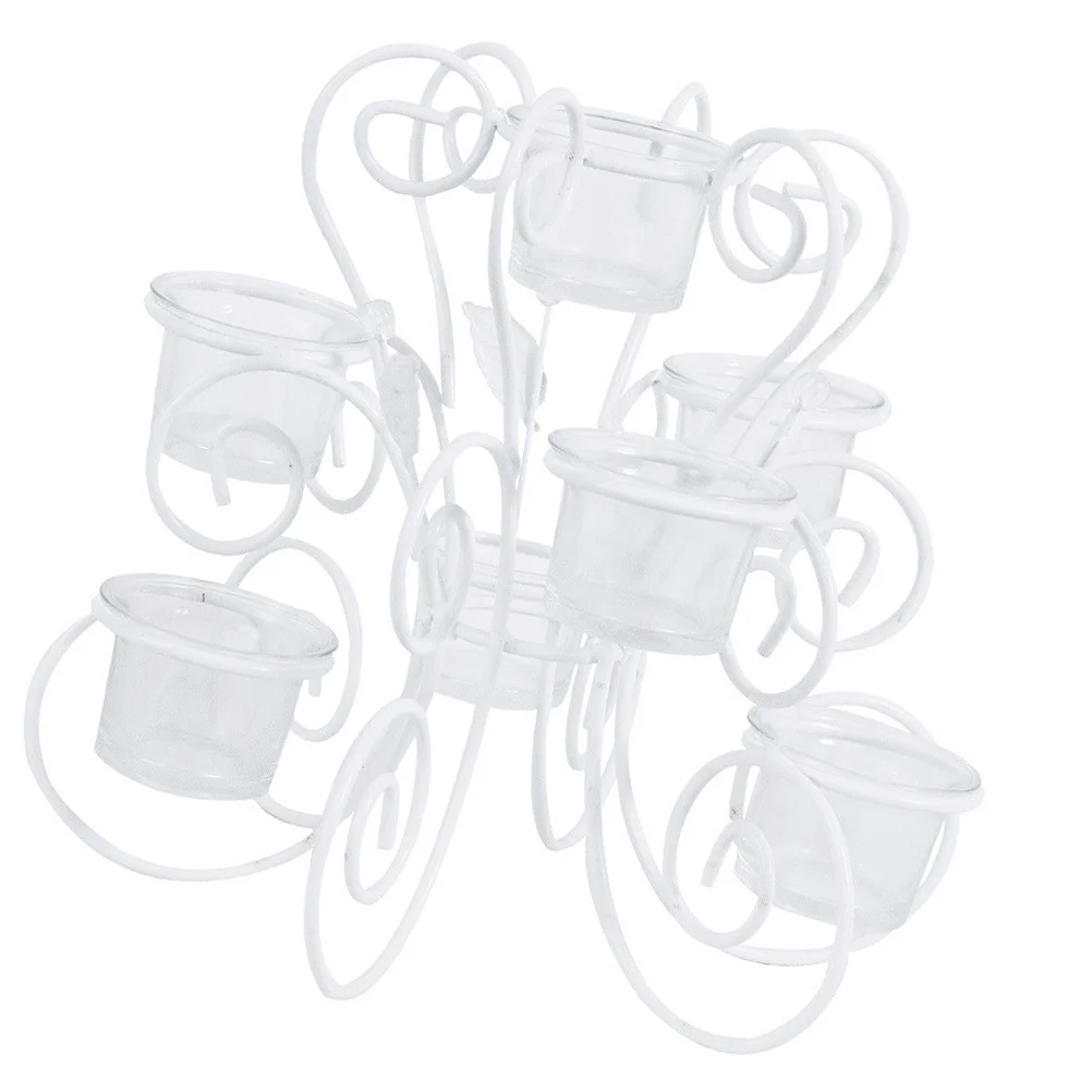 

1Pcs Retro Candleholder Multi-Layer Design Simple Style Home Use Table Candleholder Decorative Home Candlestick