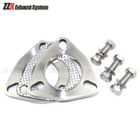 Auto exhaust pipe accessories Welded three-hole flange kit 304 stainless steel Exhaust pipe muffler flange ID 51.5mm for Civic