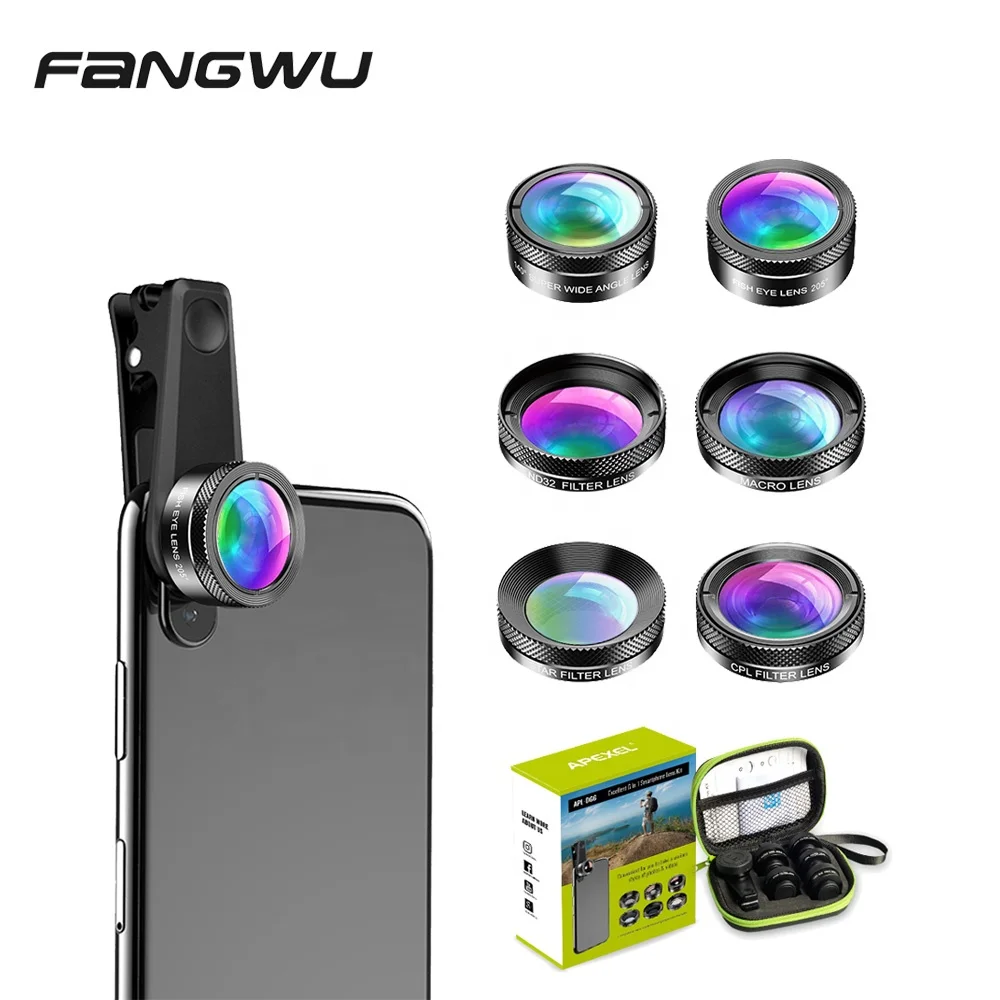 High Quality Mobile Cell Phone Camera Lens Kit for Smartphone 3 6 in 1