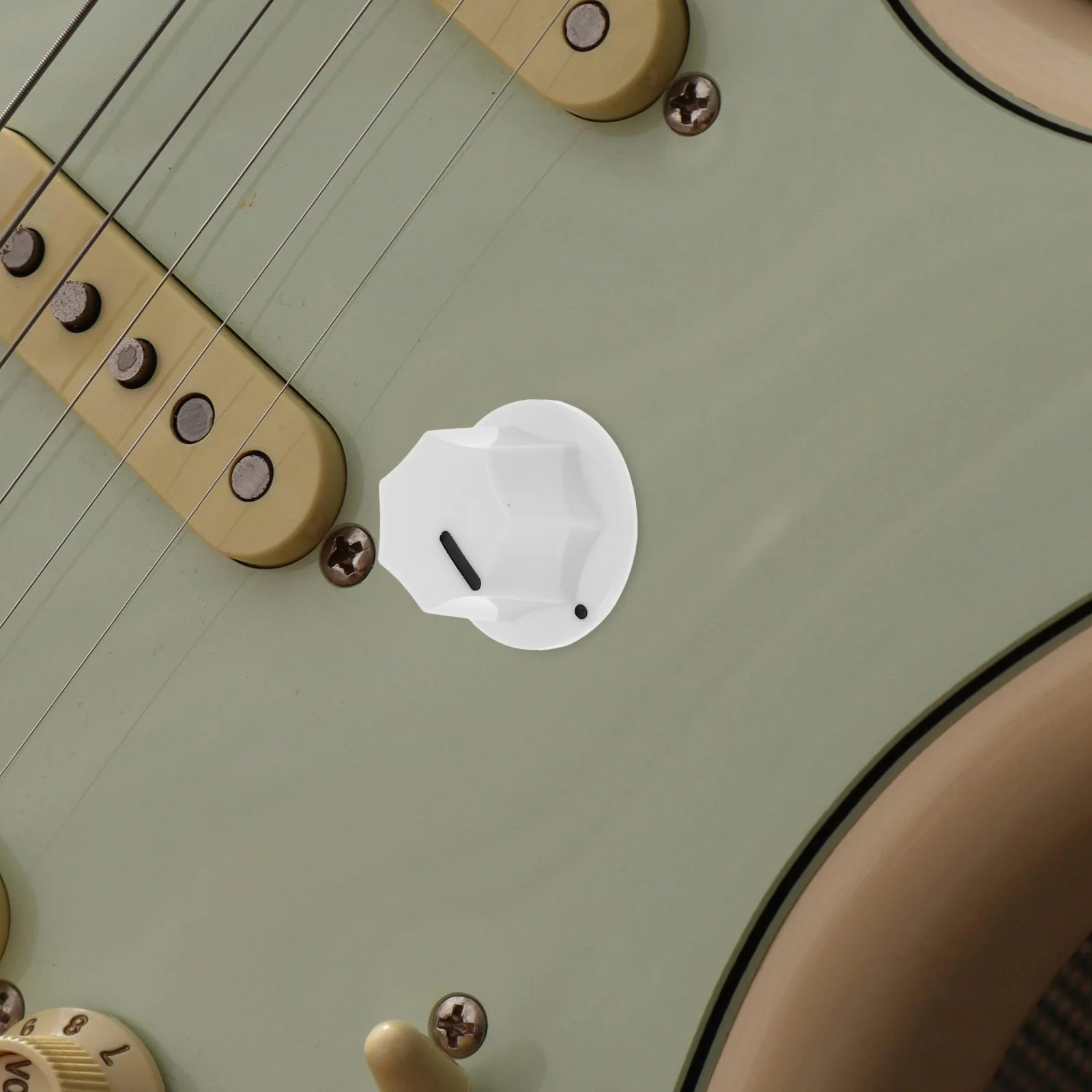

10 Pcs Volume Knob Cap Electric Guitar Knobs for Replacement White Plastic Control