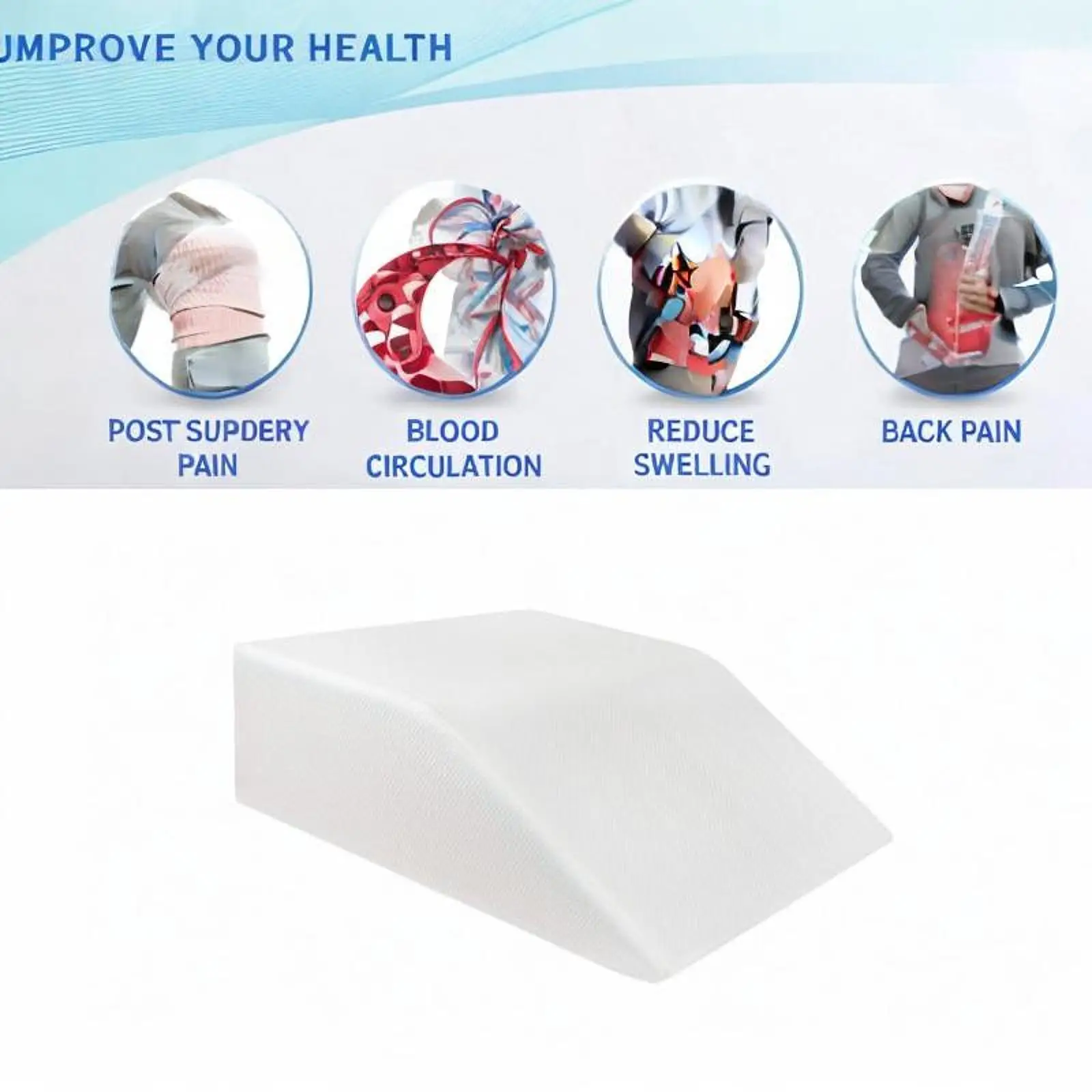 

Memory Foam Leg Pillow for Back Sleeping Comfort Support Pillow