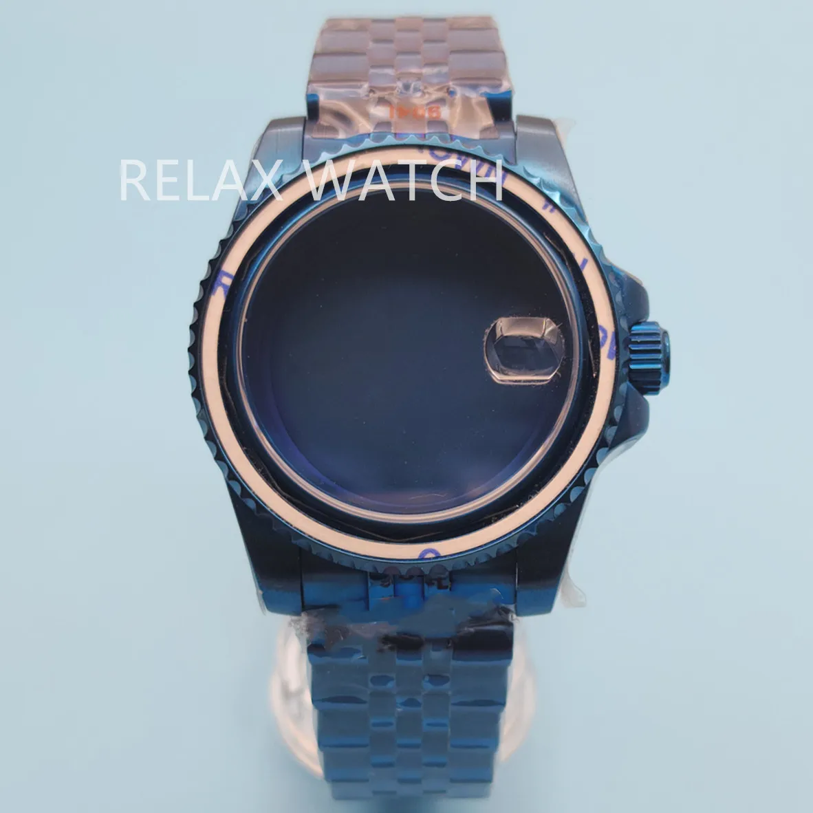 PVD Blue NH35 Case parti dell'orologio in vetro zaffiro per SUB GMT NH36 movimento automatico 28.5mm quadrante accessori per orologi sostituzioni