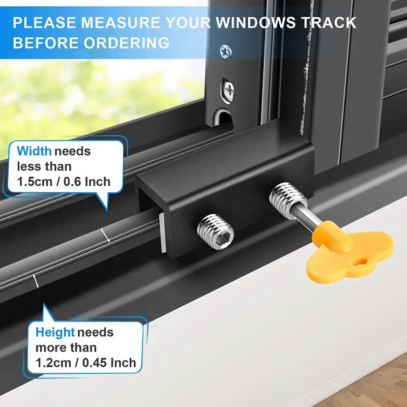 Neue Aluminiumlegierung Schiebeflügel Stopper Tür Schrankschlösser Riementüren Sicherheit Diebstahlsicherung Fensterschlösser